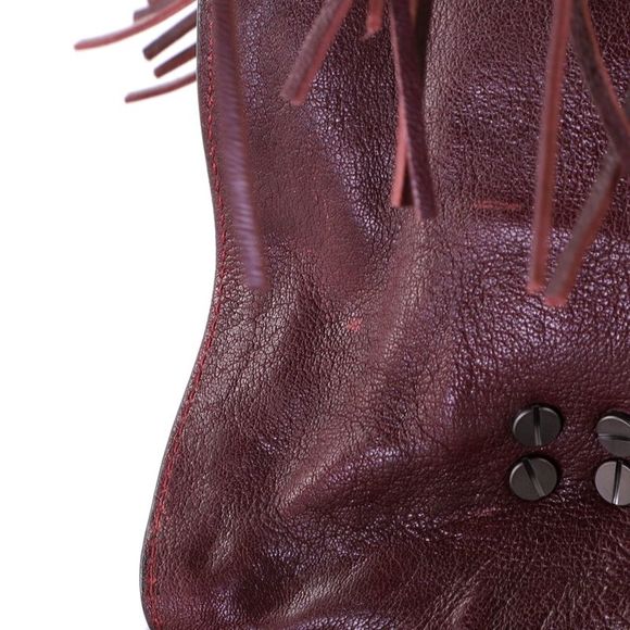 Proenza Schouler PS1 Fringe Satchel Leather Medium Red - Picture 7 of 8